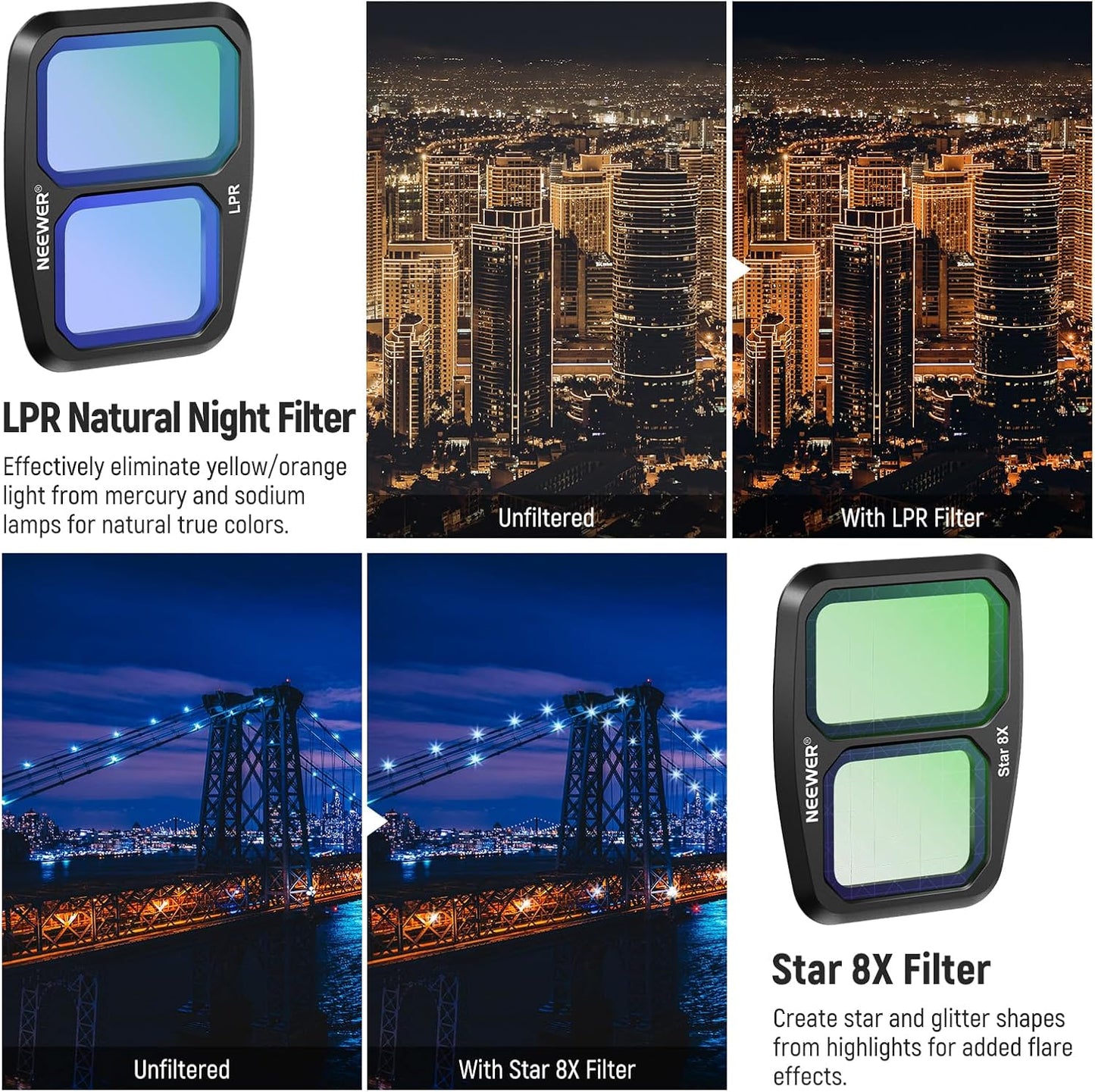 Neewer 10103120 DJI Air 3 Filter Set