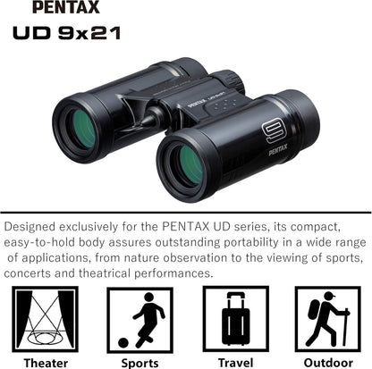 Pentax 61811 UD 9x21 Compact Binoculars - Black