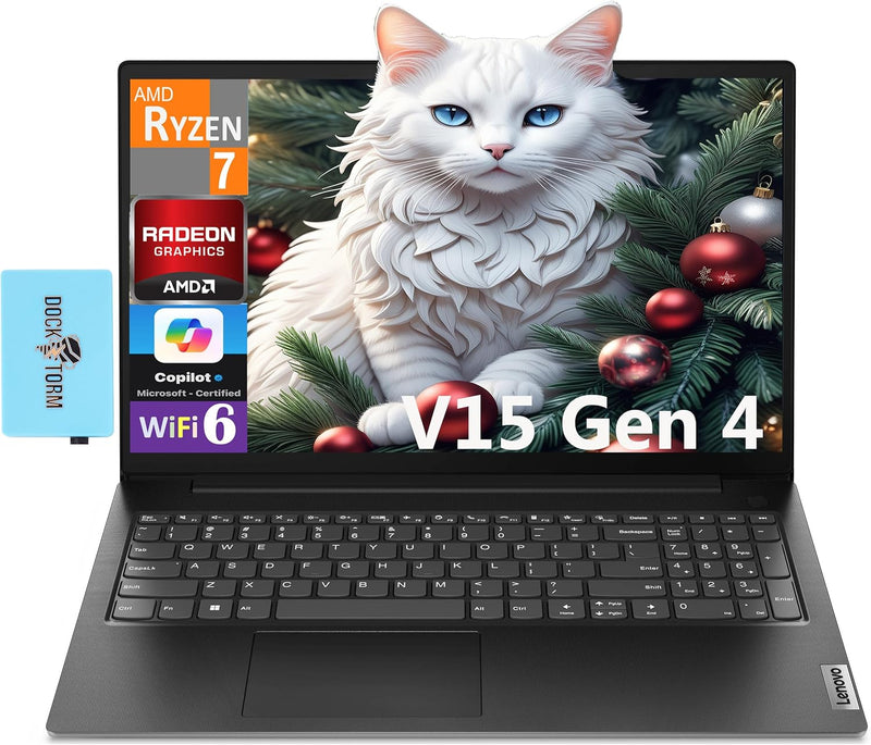Lenovo V15 G4 ABP Ryzen 7 Business Laptop with Dockztorm Hub — main product image