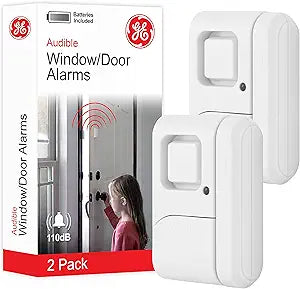 GE 45115 Personal Security Window & Door Alarm (2-Pack)