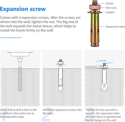 Neewer ST-NA-9: Ceiling Mount Adapter with 5/8” Stud and 1/4” Screw (4 Pack)