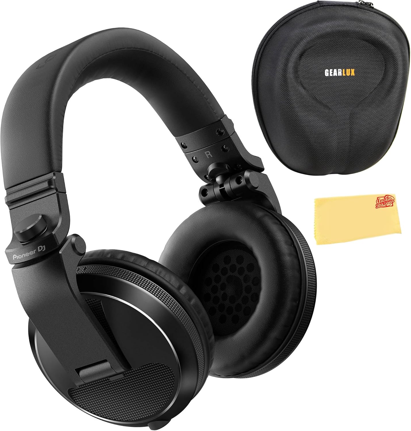 Pioneer DJ HDJ-X5-K Black DJ Headphones Bundle