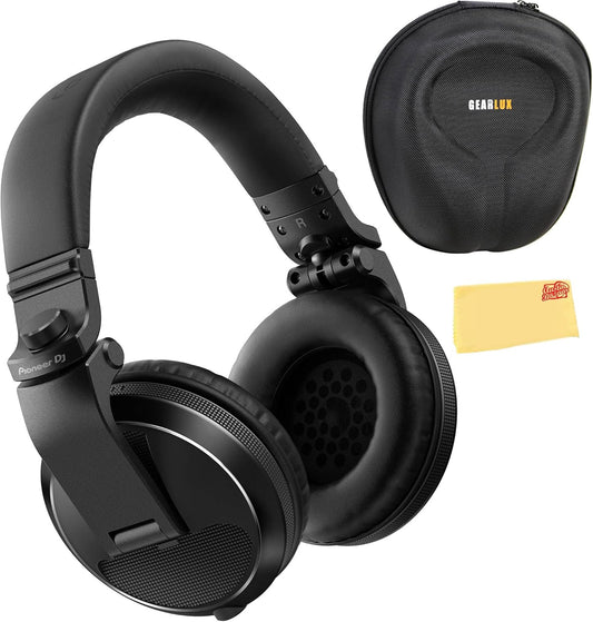 Pioneer DJ HDJ-X5-K Black DJ Headphones Bundle