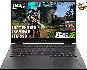 HP Omen 16 Ryzen 7 RTX 3050 Ti Gaming Laptop