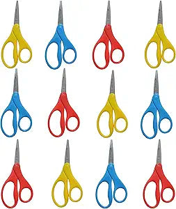 Westcott 17792 Kids Scissors 5-inch 12-Pack Pointed