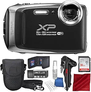 Fujifilm FinePix XP130 Silver Waterproof Digital Camera Bundle