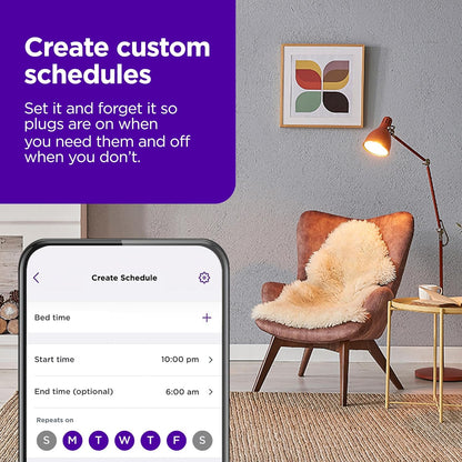 Roku PS1000P2R Smart Home Indoor Smart Plug 2-Pack