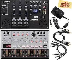 Korg VOLCABASS-COMBO-PRO Volca Bass Analog Synthesizer Bundle