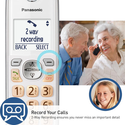 Panasonic KX-TGD864W Cordless Phone Answering Machine 4-Handset