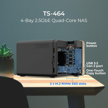 QNAP TS-464 24TB 4-Bay NAS RAID 5 Bundle
