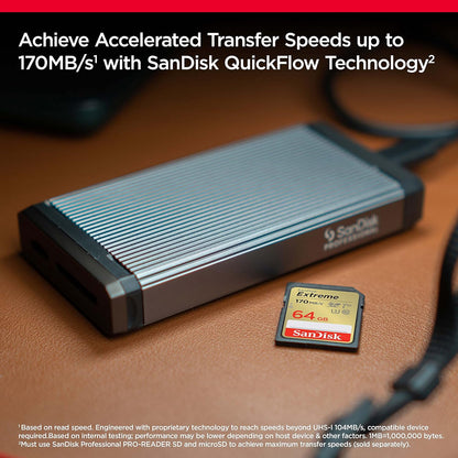 SanDisk SDSDXV2-064G-GNCIN 64GB Extreme SDXC UHS-I Card