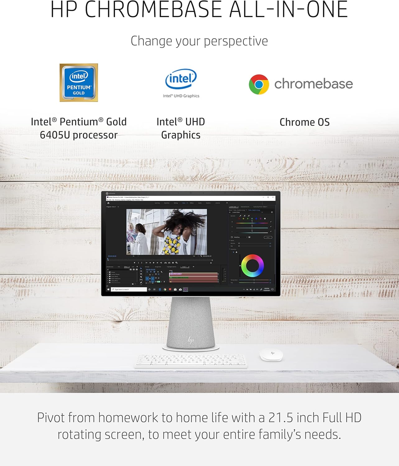 HP 22-aa0012 Chromebase 21.5" Rotating Touchscreen All-in-One