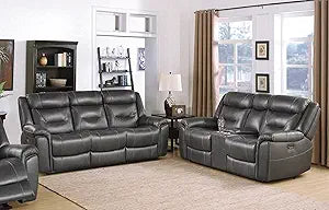 Lexicon 194840134442 Leather Power Reclining Living Room Set