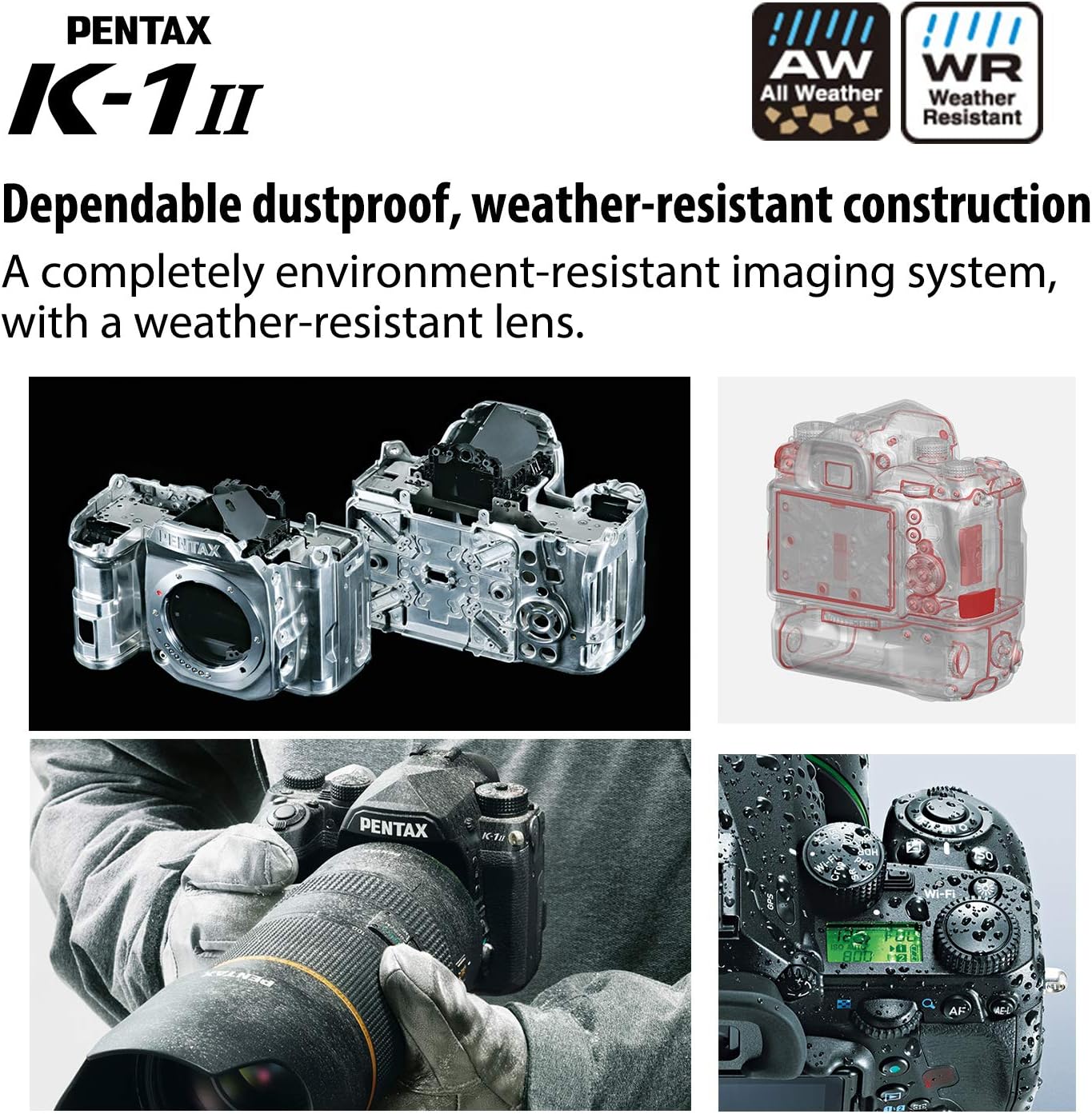 Pentax K-1 Mark II 36MP DSLR with 28-105mm Lens