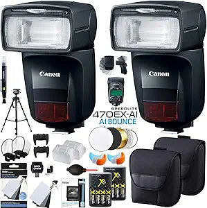 Canon E2CN470EXAIX2 Speedlite 470EX-AI Flash Bundle