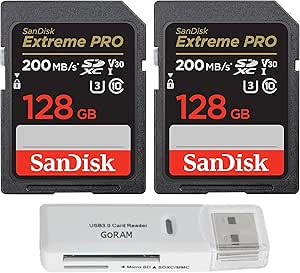 SanDisk SDSDXXY-128G Extreme Pro 128GB SD Card Bundle