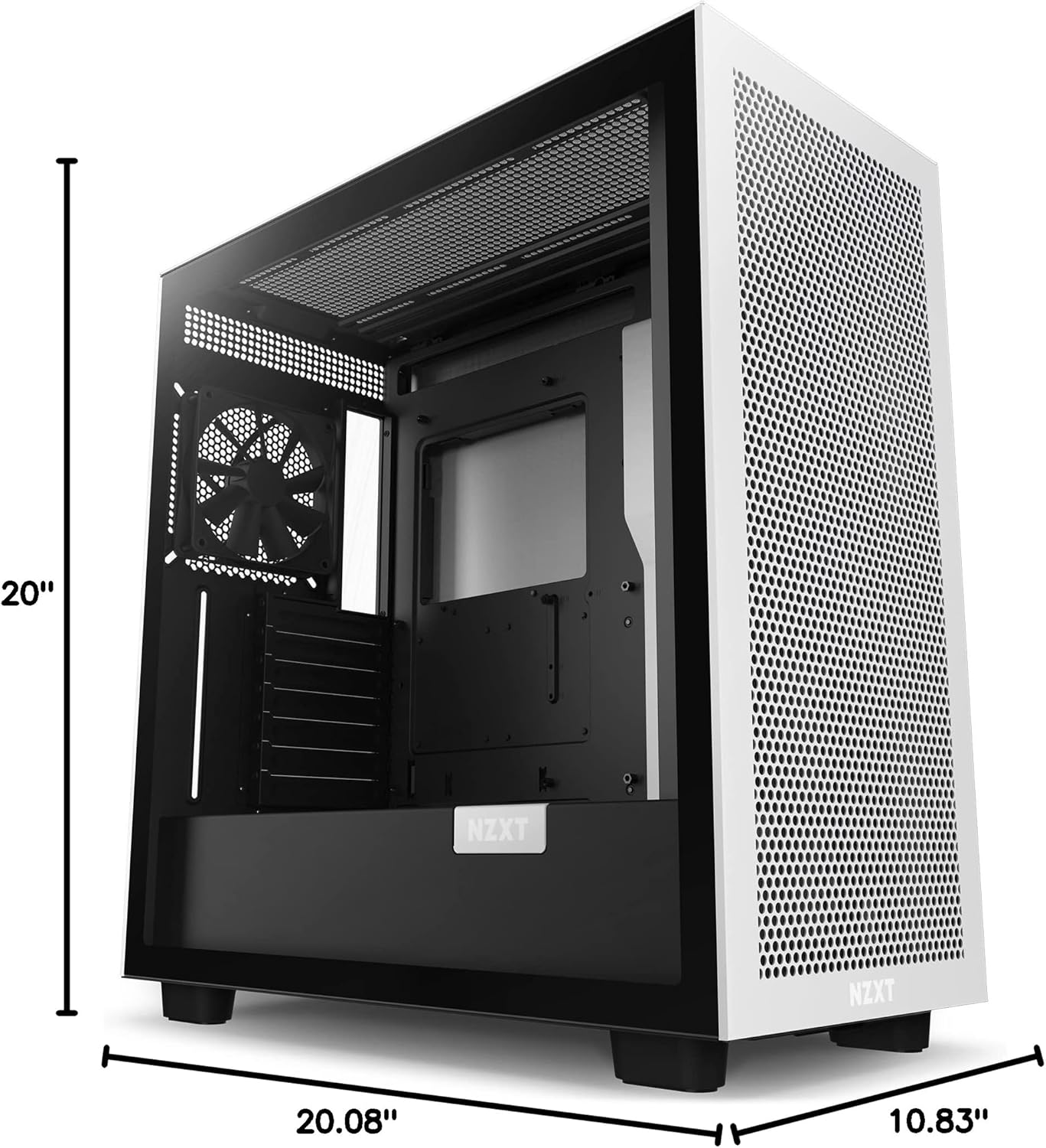 NZXT H7 Flow CM-H71FG-01 White/Black ATX Case