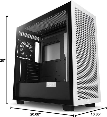 NZXT H7 Flow CM-H71FG-01 White/Black ATX Case