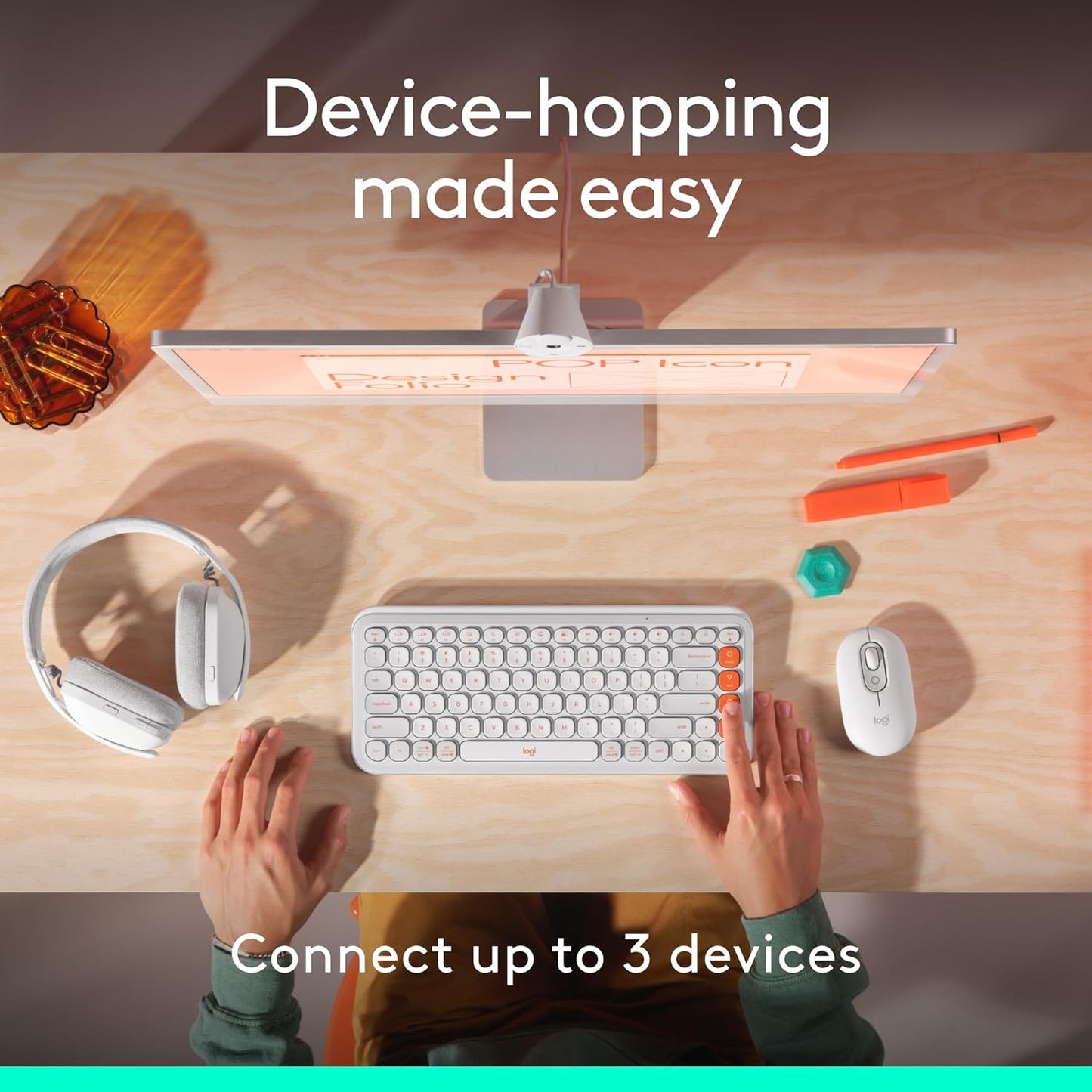 Logitech 910-007409 POP Wireless Bluetooth Mouse Rose