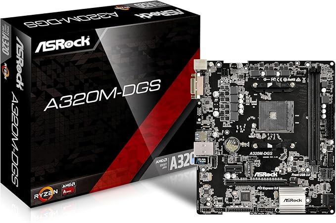 ASRock A320M-DGS AM4 Micro ATX Motherboard — main product image