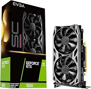 EVGA 04G-P4-1257-KR GTX 1650 SC Ultra Gaming Graphics Card