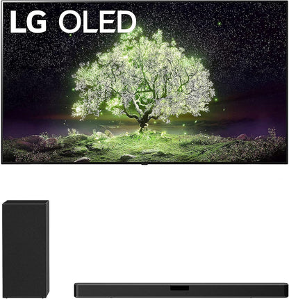 LG OLED65A1PUA 65-Inch 4K OLED TV Soundbar Bundle (Used)