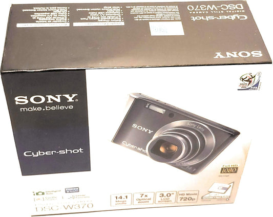 Sony DSC-W370 Cyber-Shot 14.1MP 7x Optical Zoom Camera - Black