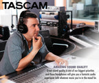 Tascam TH-03 Closed-Back Studio Monitoring Headphones Black