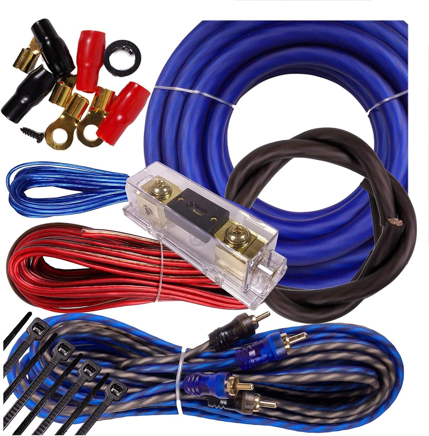 Gravity BGR-KIT4-B-PK2-3500W 4 Gauge Amplifier Installation Wiring Kit