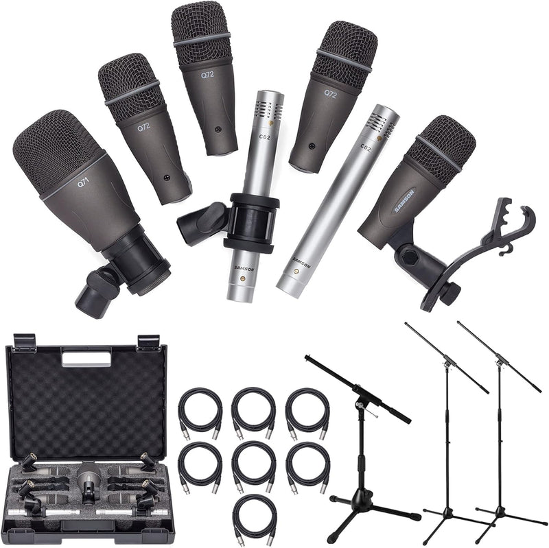 Samson DK707 7-Piece Drum Mic Kit - with Stands & Cables — main product image