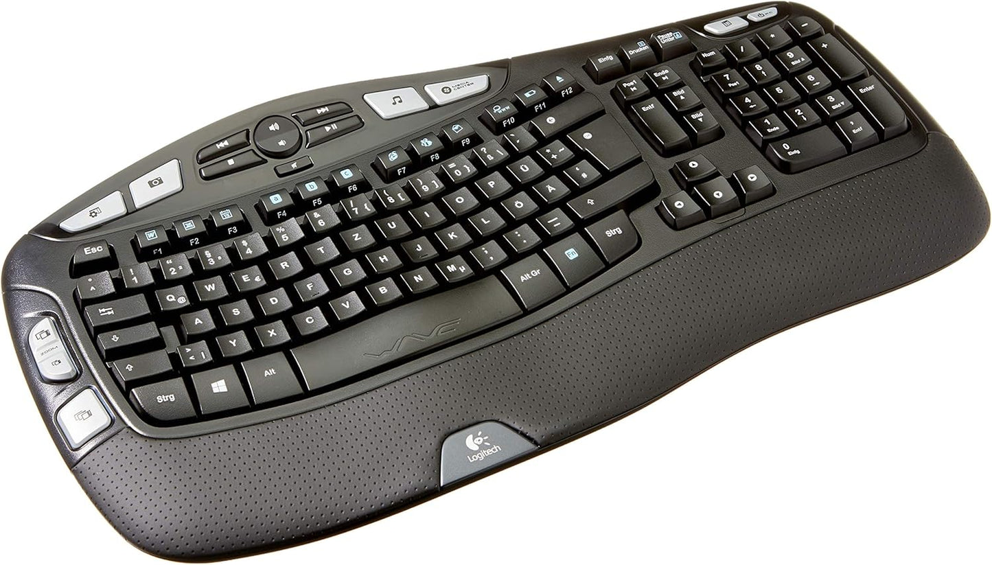 Logitech 920-004484 K350 Wireless Keyboard - Comfort Wave Design