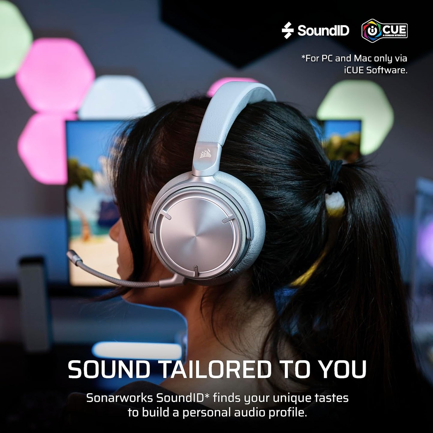 Corsair Virtuoso MAX Silver Wireless Dolby Atmos Gaming Headset