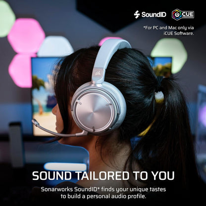 Corsair Virtuoso MAX Silver Wireless Dolby Atmos Gaming Headset