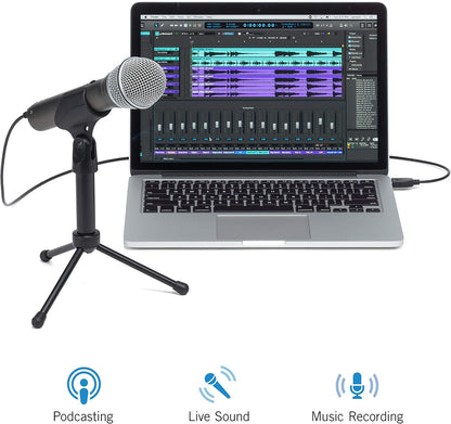 Roland BRIDGE CAST Mixer Samson Q2U USB/XLR Microphone Bundle