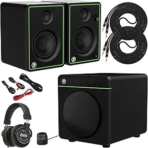 Mackie Sub 8" Bluetooth Subwoofer Creative Reference Monitor Bundle