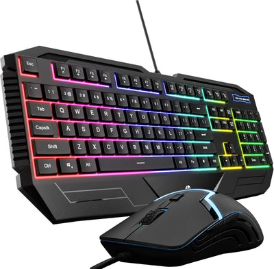 HP RGB Backlit Wired Gaming Keyboard and Mouse Combo