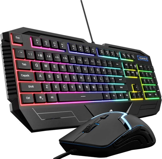 HP RGB Backlit Wired Gaming Keyboard and Mouse Combo