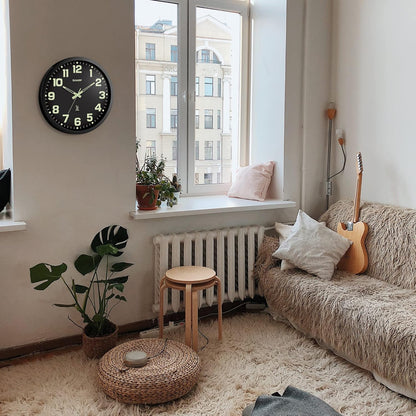 Sharp Atomic Wall Clock, Glow in The Dark, 12 Inch