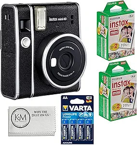 Fujifilm Instax 40 Instant Camera Film Bundle