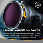 NiSi 500172 82mm Swift Variable ND Filter: 1-5 Stops