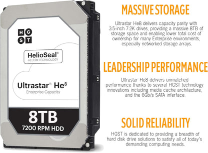 Hitachi HUH728080ALE604 Renewed 8TB SATA HDD