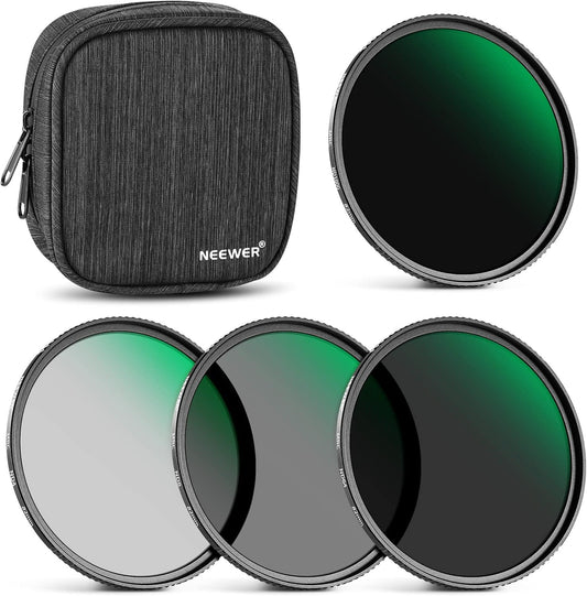 Neewer 10101712 82mm ND Filter Kit ND1000 ND64 ND8 ND4