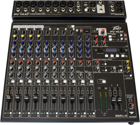 Peavey PV 14 AT 14 Channel Mixer Bluetooth Auto-Tune