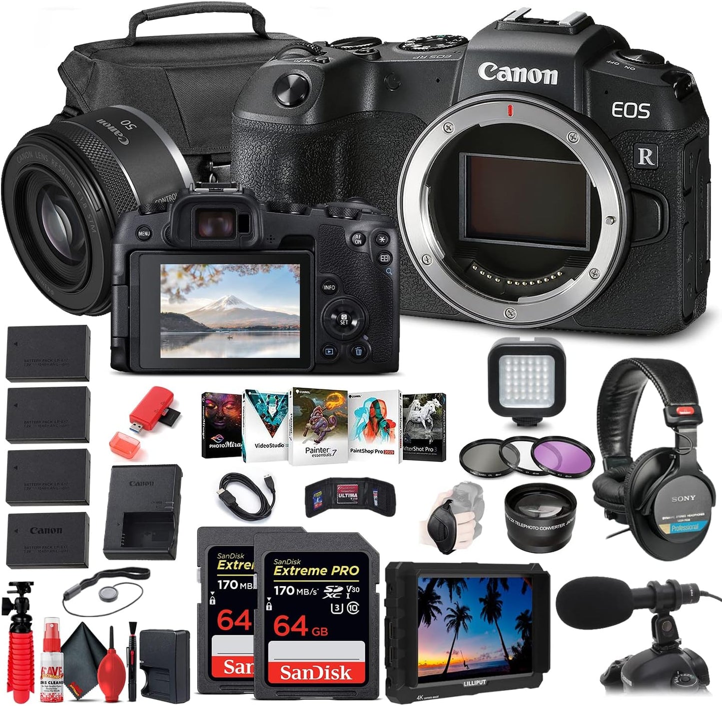 Canon 3380C002 EOS RP Mirrorless Camera Bundle (Renewed)