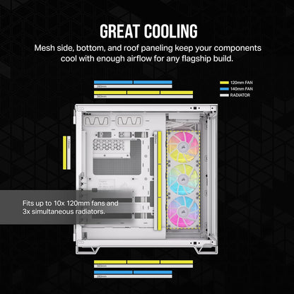 Corsair CC-9011270-WW iCUE 6500X RGB White PC Case