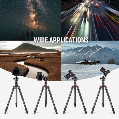 Neewer 10081590@@##1 66" Carbon Fiber Camera Tripod