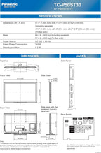 Panasonic TC-P50ST30 50-Inch 3D Plasma HDTV