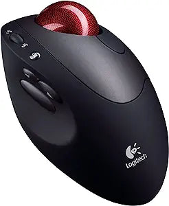 Logitech 904369-0403 - Cordless Optical TrackMan Trackball - Ergonomic Design
