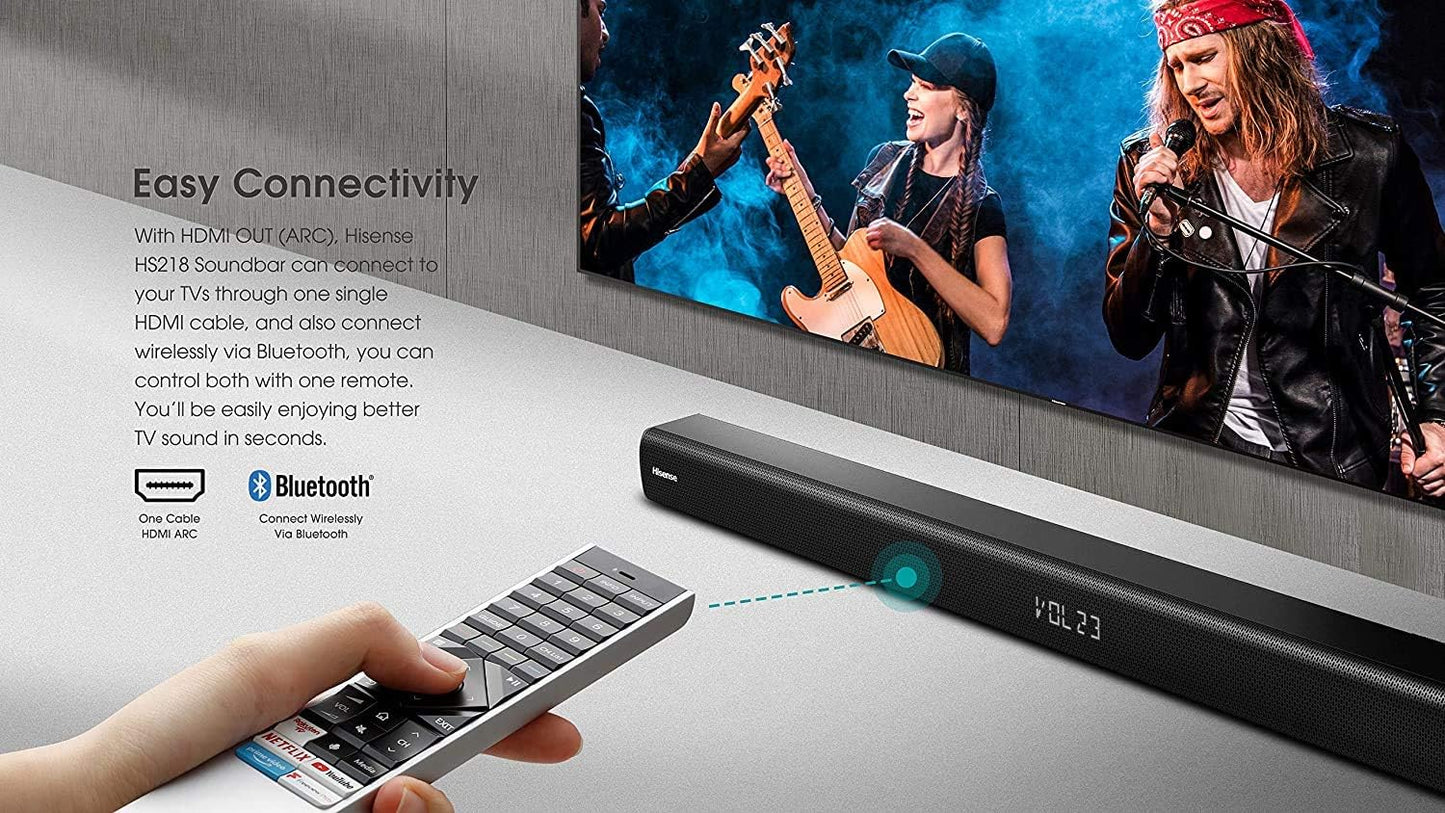 Hisense 40H4F Roku TV & HS218 Soundbar Combo