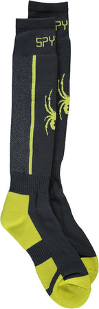 Spyder 198064 Sweep Mens Ski Socks, Ebony Citron, Medium